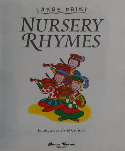 Cover of Large Print Nursery Rhymes