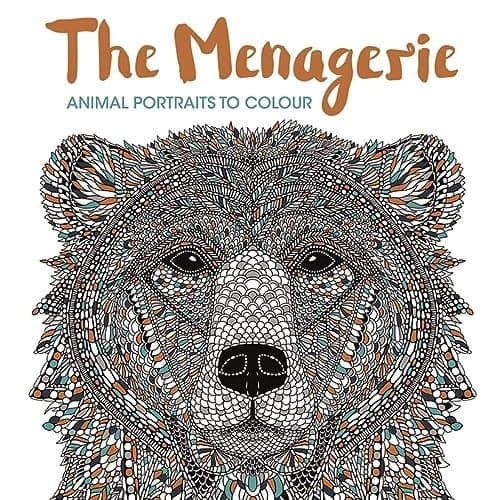 Cover of The Menagerie Animal Portraits to Colour