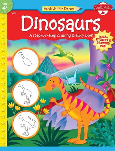 Cover of Dinosaurs A step-by-step drawing and story book