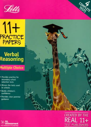 Cover of Multiple-Choice Verbal Reasoning Pack Contains 4 Tests - 11a, 11b, 11c, 11d