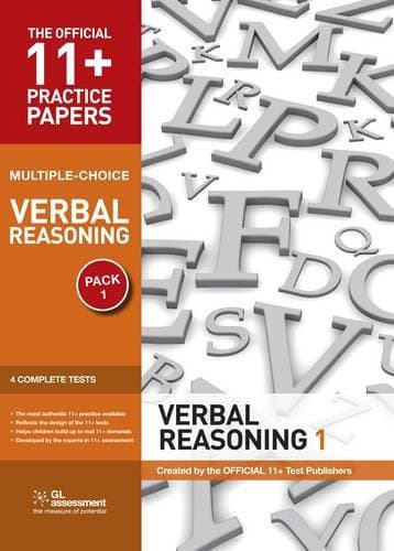 Cover of 11+ Practice Papers, Verbal Reasoning Pack 1, Multiple Choice - Test 1, Tes