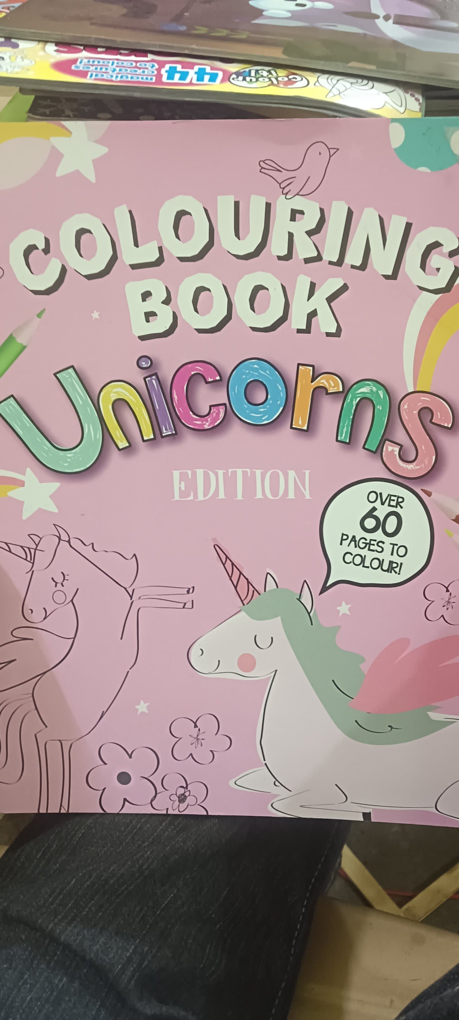 Cover of colouring book unicorn