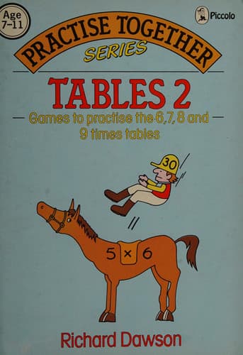 Cover of Tables 2 2,3,4,5,6,7,8,9, and 10 Times Tables
